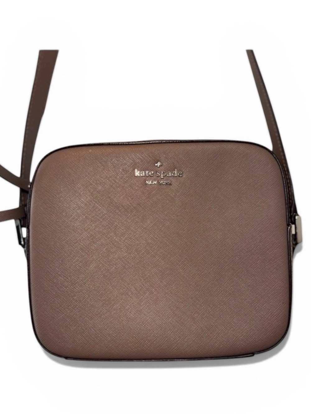 Kate Spade Spring Newbury Crossbody Bag Brown Silver Accents Capsule Wardrobe